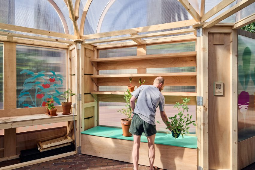 The Veggery greenhouse at the Barbican by Studio Folk Architects and Raskl