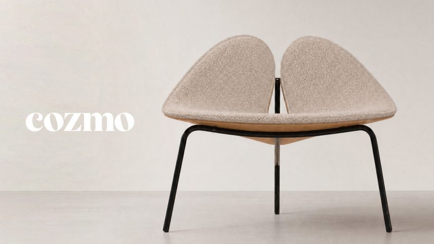 Photo of a chair with Cozmo logo