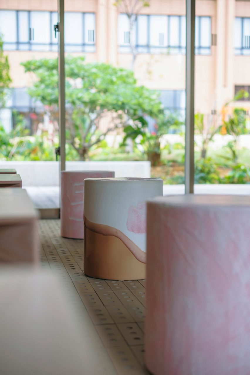 Glazed stools