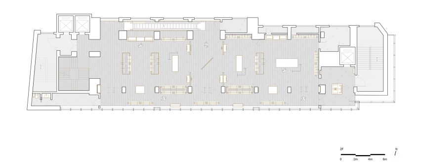 Zara Shanghai flagship second floor plan by AIM Architecture