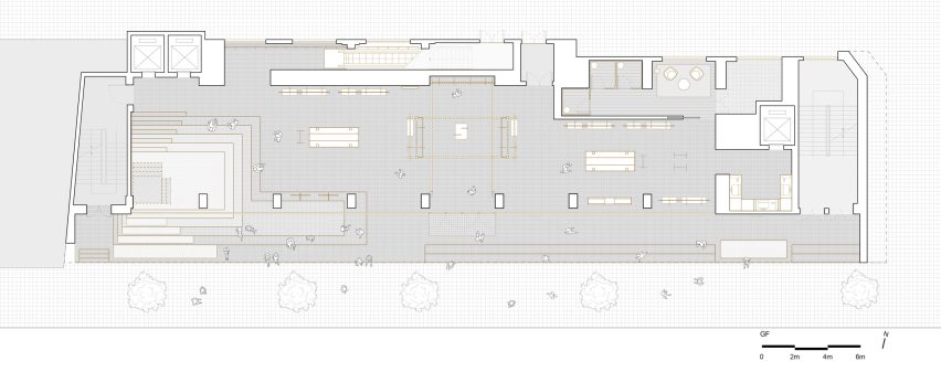 Zara Shanghai flagship ground floor plan by AIM Architecture