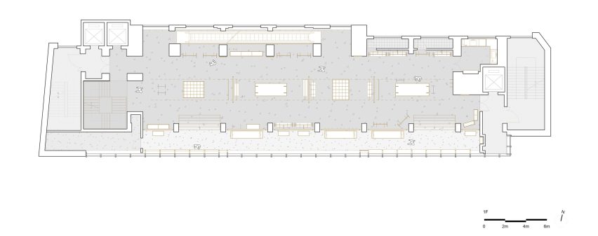 Zara Shanghai flagship first floor plan by AIM Architecture
