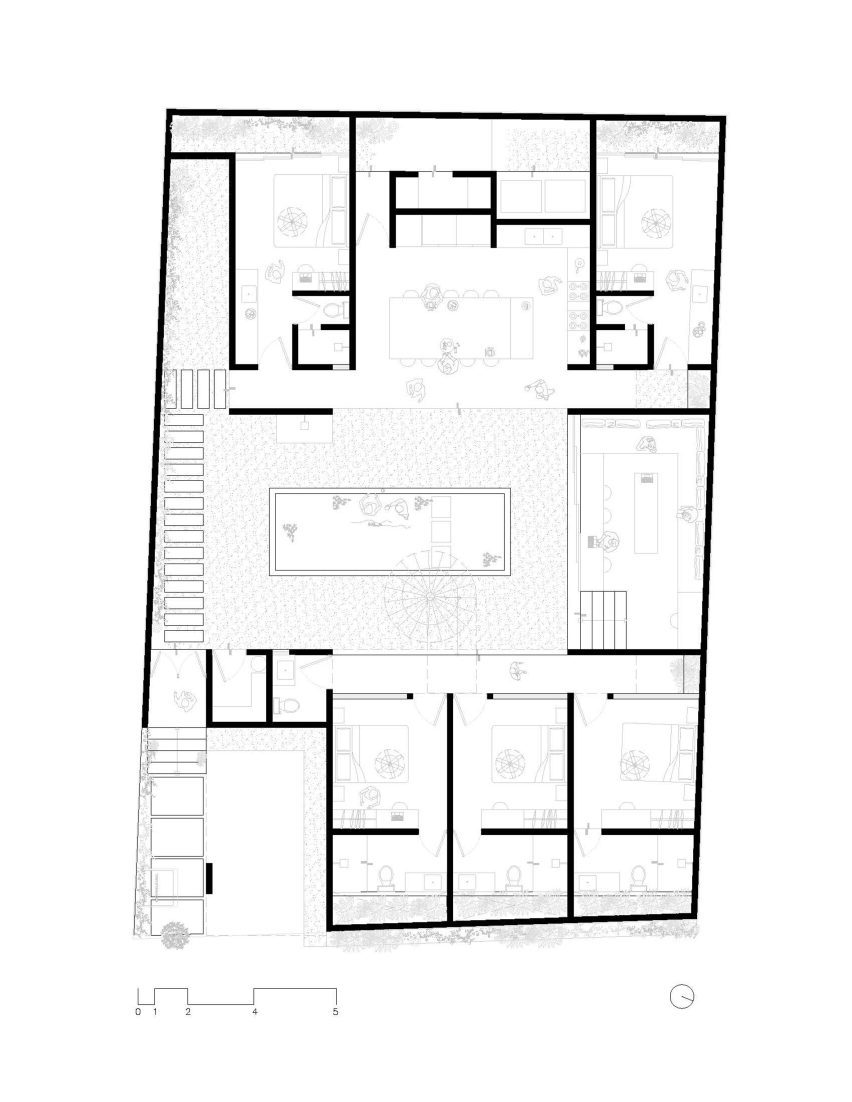 Estudio Zero Amplitude Co-living plans
