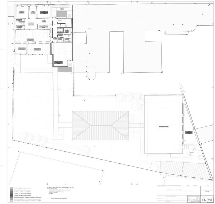 Plan of Colégio de Santa Maria by António Costa Lima Arquitectos