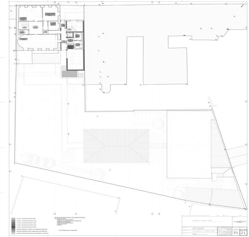 Plan of Colégio de Santa Maria by António Costa Lima Arquitectos
