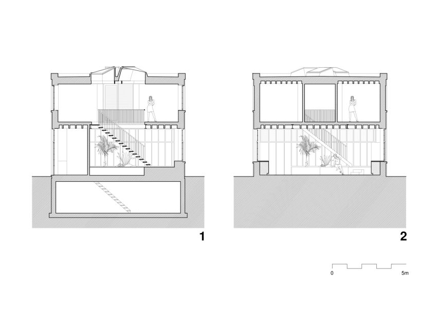Section of Project Tomas & Katrien by Atelier Vens Vanbelle