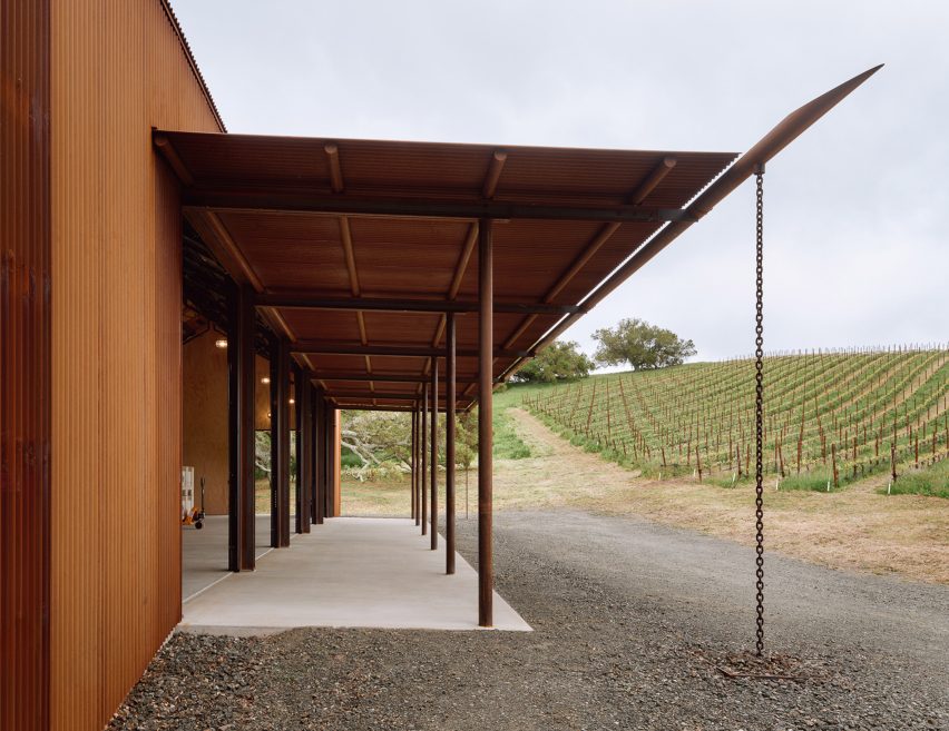 Corten steel barn