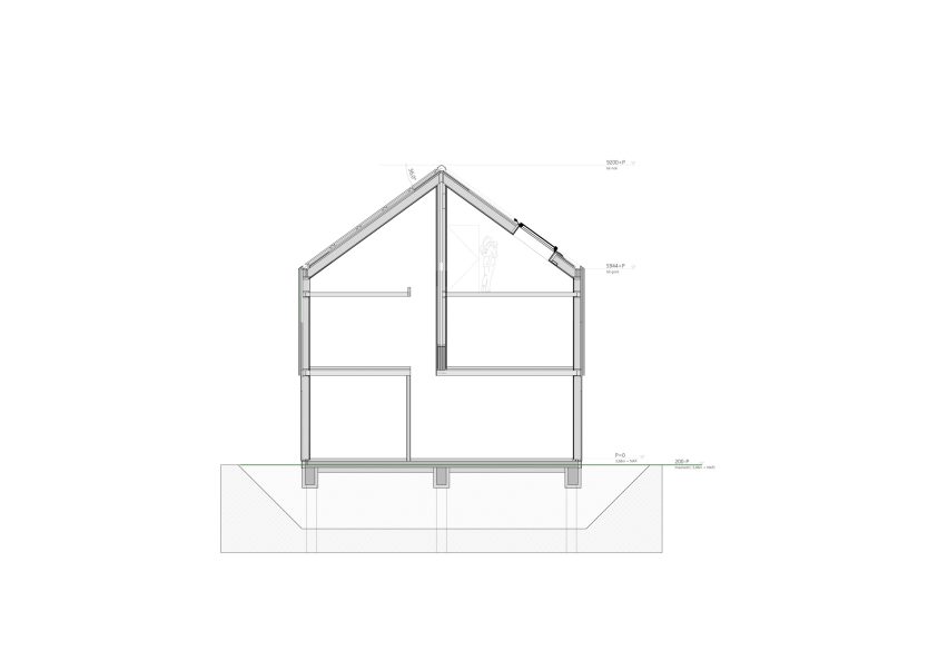 Section of Plan of CoHouse in Cothen by Woonpioniers