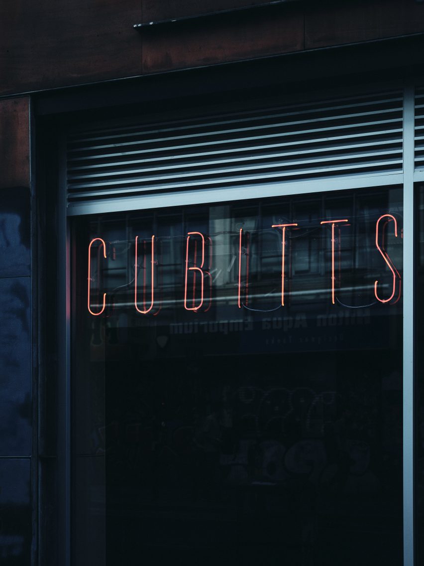 Signage for shopfront of Cubitts Manchester by Youth