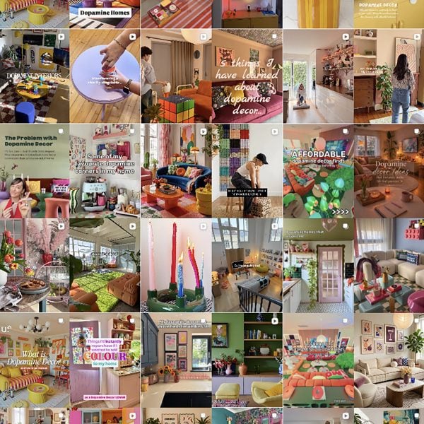 Dopamine decor on Instagram