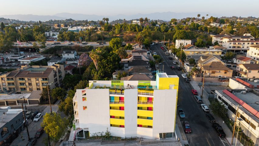 Loma Verde colourful apartments LA