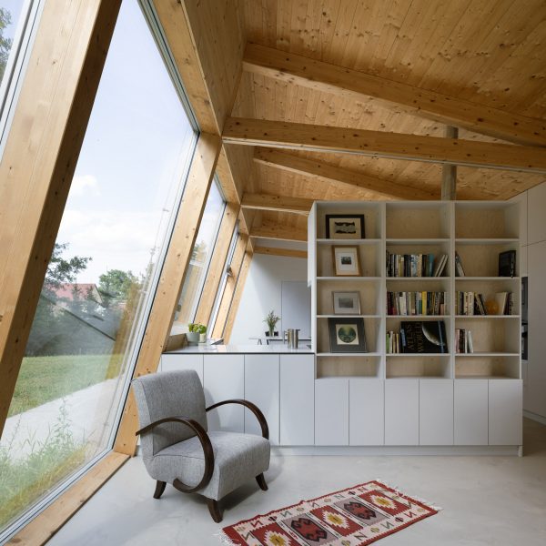 Living space interior at South Bohemian home