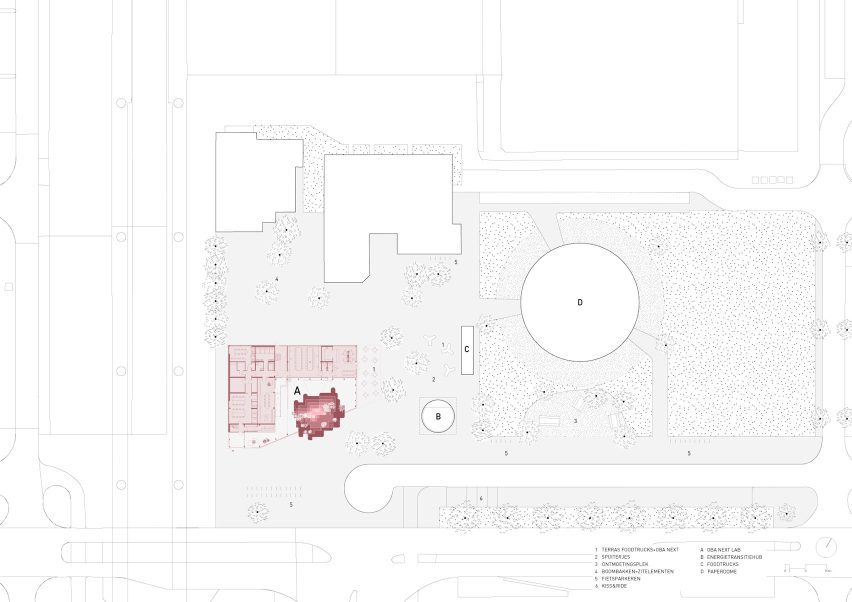 Site plan of OBA Next Lab by Matter Makers, AWR and BAZ Studio