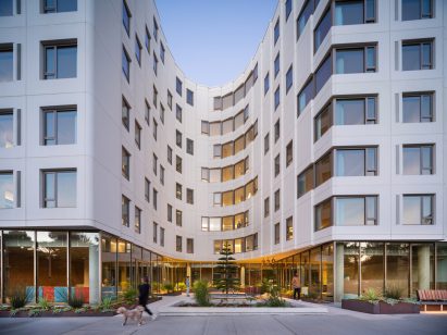 Courtyard of multi-storey buidling