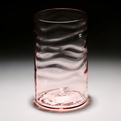 Pink rippled vase