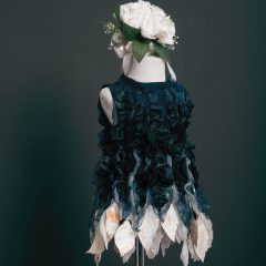 Dress made from living mycelium textiles from the Shenzhen Institute of Advanced Technology