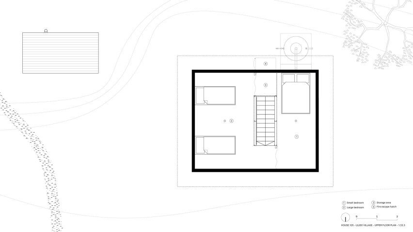 Upper floor plan of Star Homes in Tanzania
