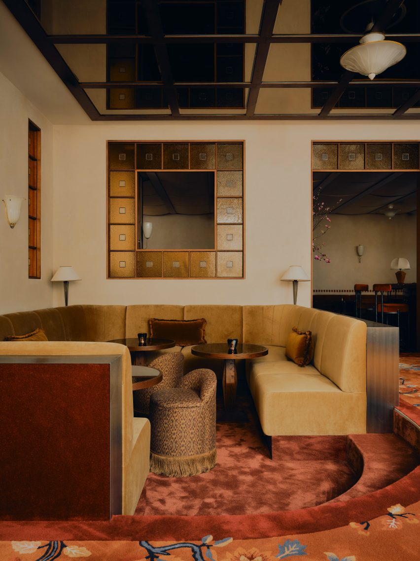 Conversation pit in Ibasho restaurant in The Dean Munich by Tatjana von Stein