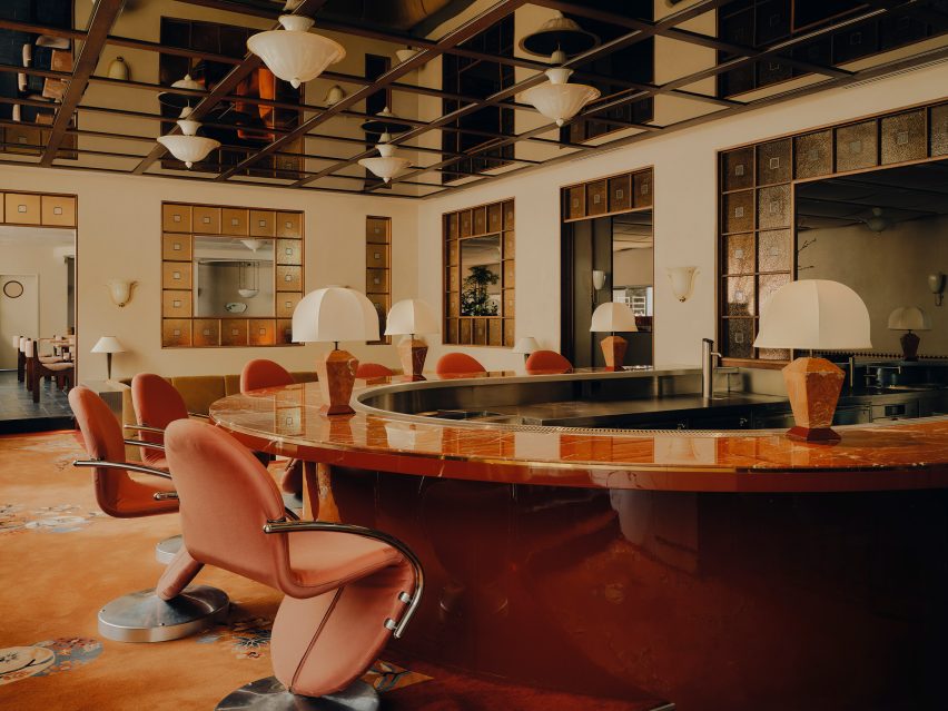 Bar in Ibasho restaurant in The Dean Munich by Tatjana von Stein