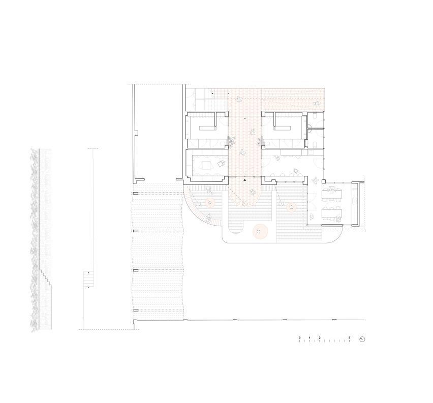 Ground floor plan of Tuvatextil by NUA arquitectures