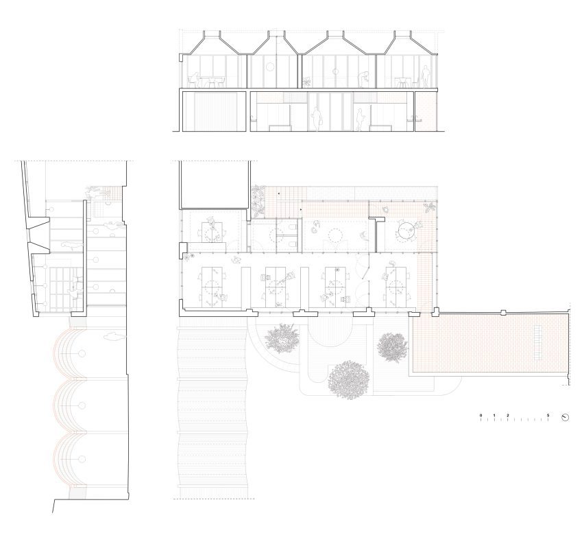 First floor plan of Tuvatextil by NUA arquitectures
