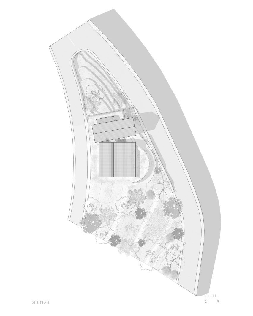 Site plan of Ushas farmhouse