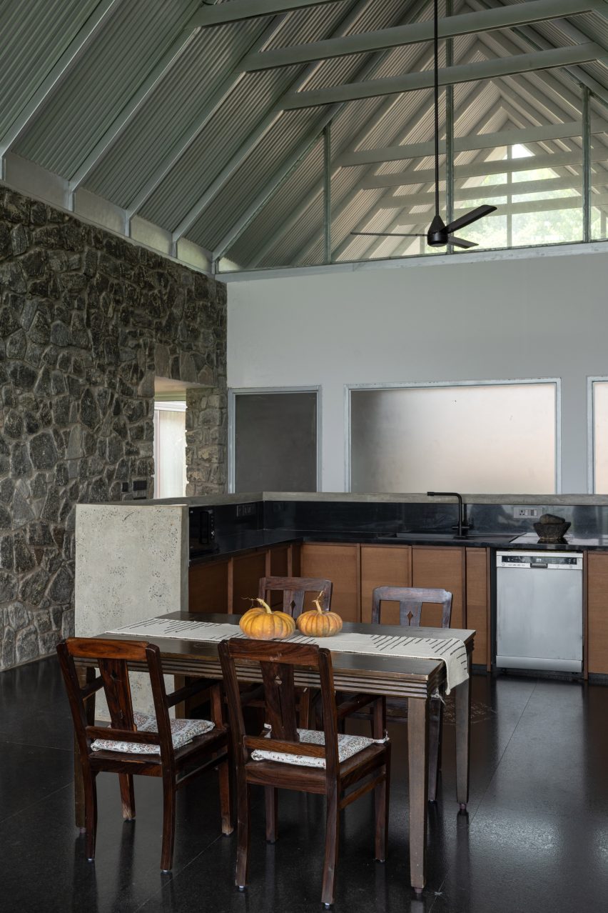 Kitchen interior of Ushas farmhouse