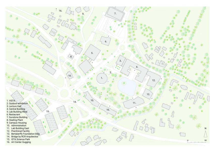 Site plan of VISTA Science Experience Centre in Austria by Studio Maks