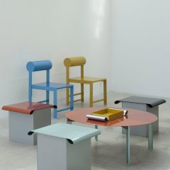 Colourful metal furniture