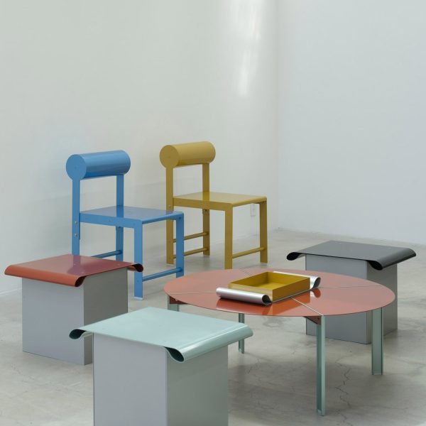 Colourful metal furniture