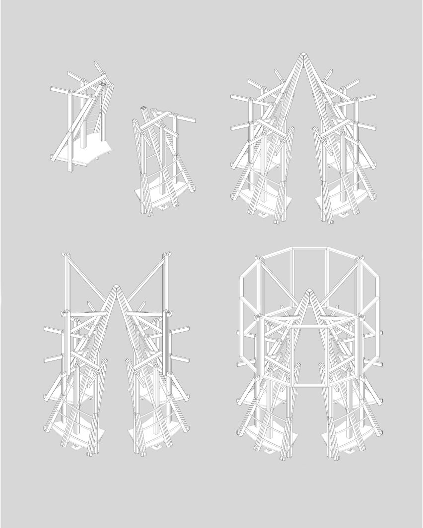 Drawing of The Water Tower by Cella Collective and Mitre & Mondays
