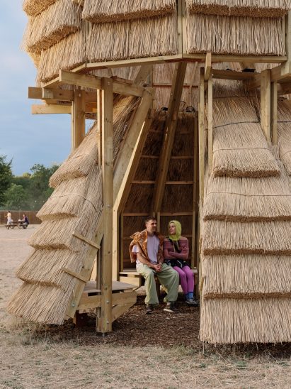 Thatch installation at Houghton Festival by Cella Collective and Mitre & Mondays
