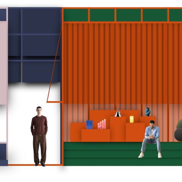 Graphic of people and interiors