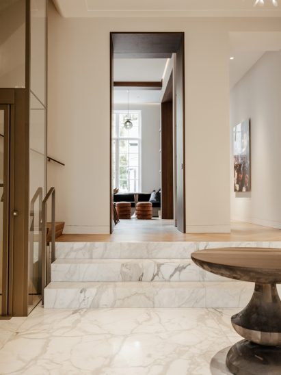 Antolini stone surfaces featuring in a renovated canal house