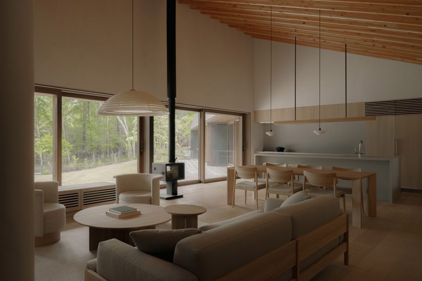 Living room with large windows