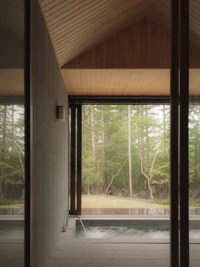 Bathroom with garden view