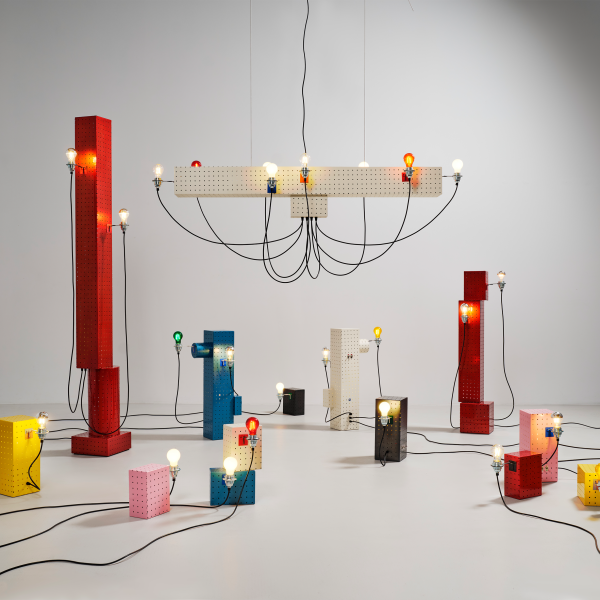 Upcycled Pegboard Lamps by Job van den Berg