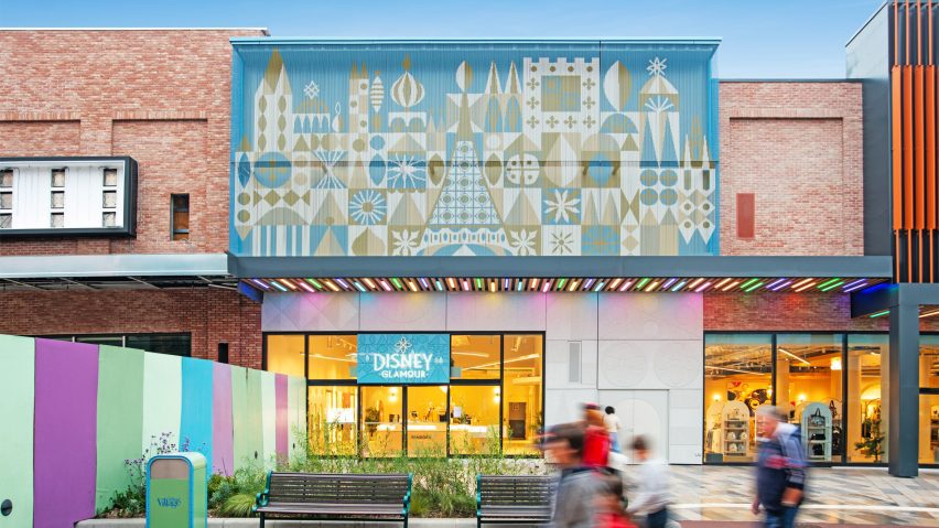 Kriskadecor nods to Disney’s graphic heritage in colourful chain facade