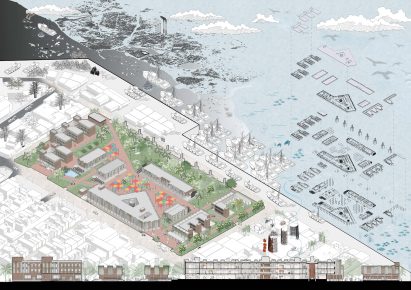 Architectural diagramme of recycling centre