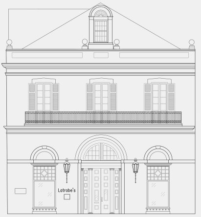 Architectural elevation of an historic building