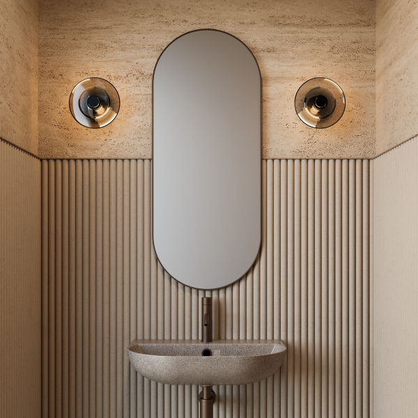 Soft Wood-Based Washbasin Collection by Woodio