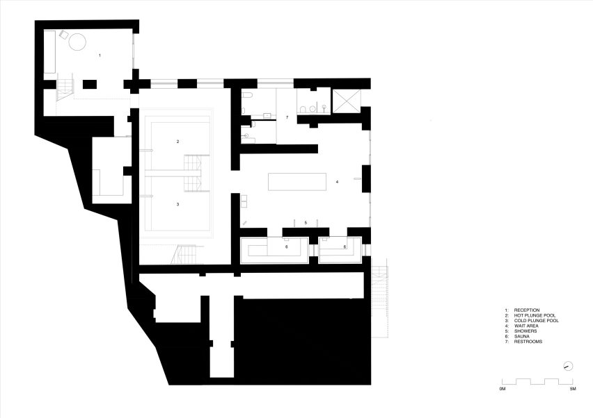 Floor plan of Alchemy Saunas by Rezen