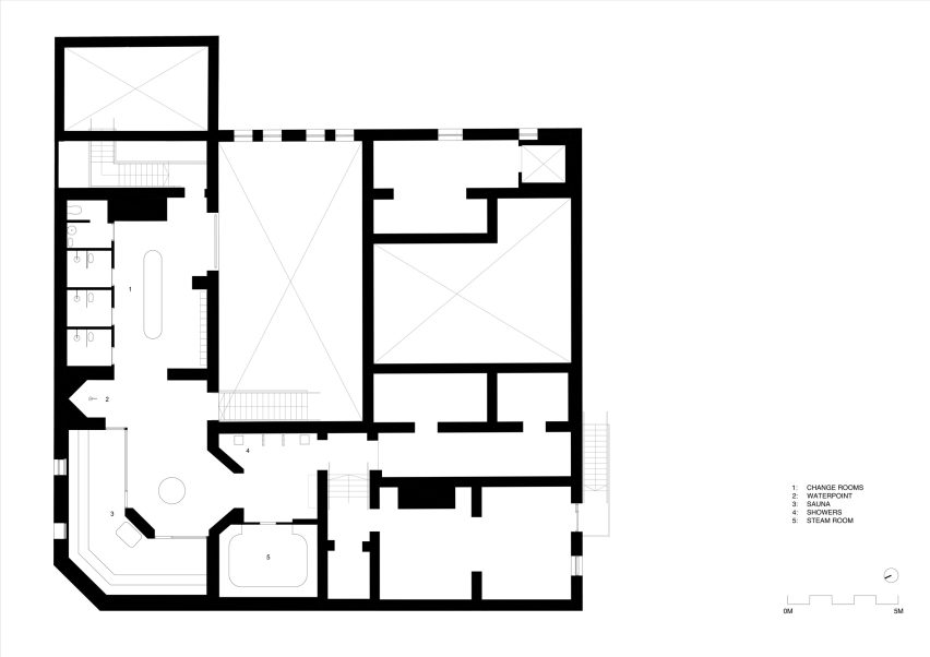 Floor plan of Alchemy Saunas by Rezen
