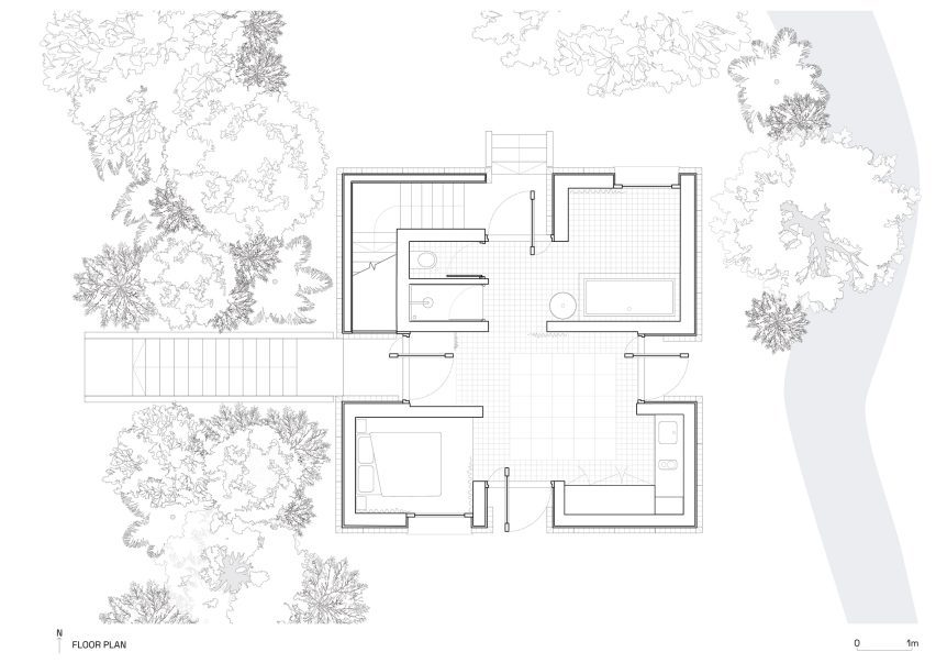 Plan of Bather's Cabin by Built Works