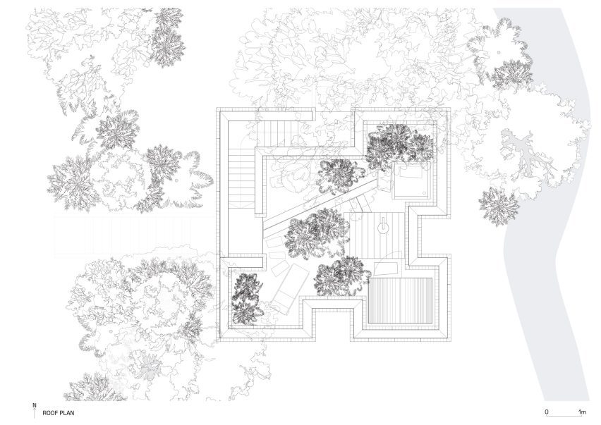 Roof plan of Bather's Cabin by Built Works