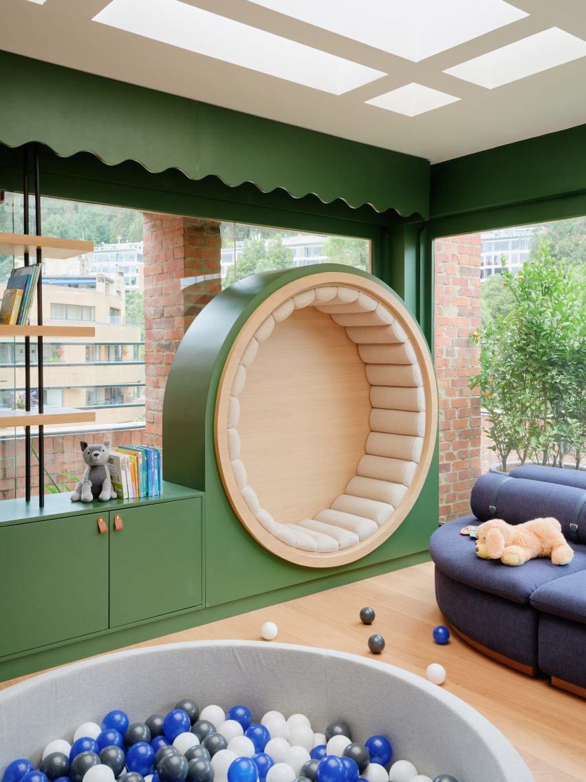 Bold patterns and colour in Bogota apartment