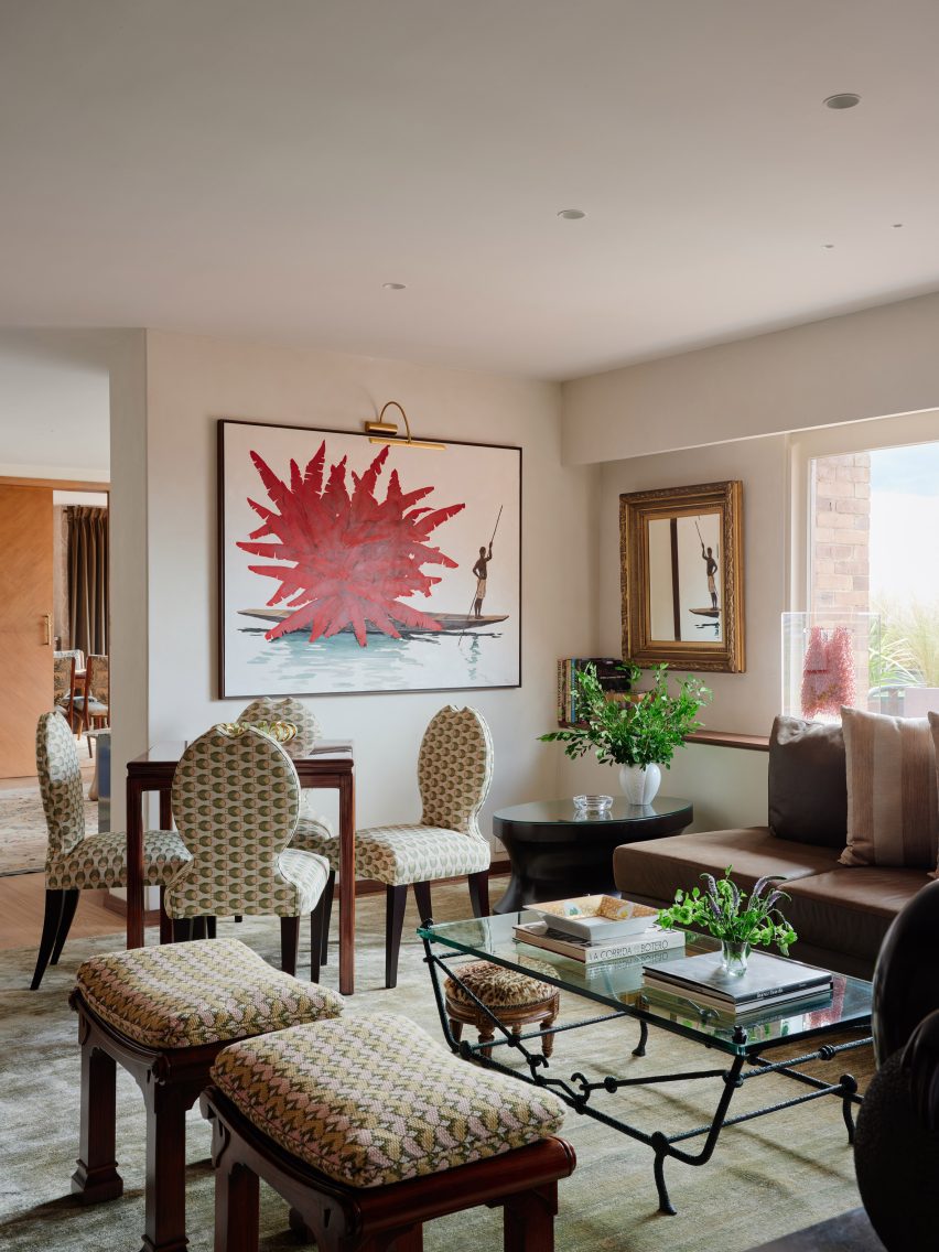 Bold patterns and colour in Bogota apartment