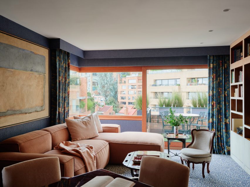 Bold patterns and colour in Bogota apartment