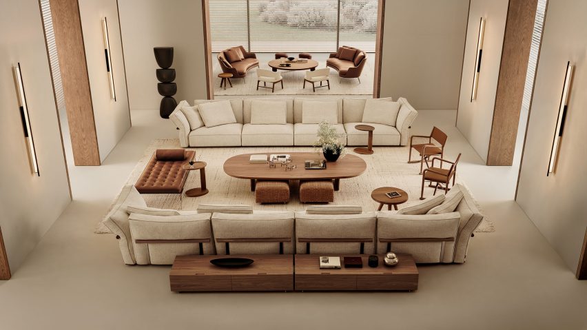 Camelot seating system by Antonio Citterio for Flexform