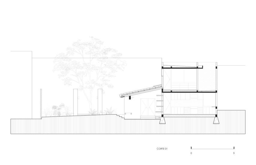 Section of Casa Amona by Colar